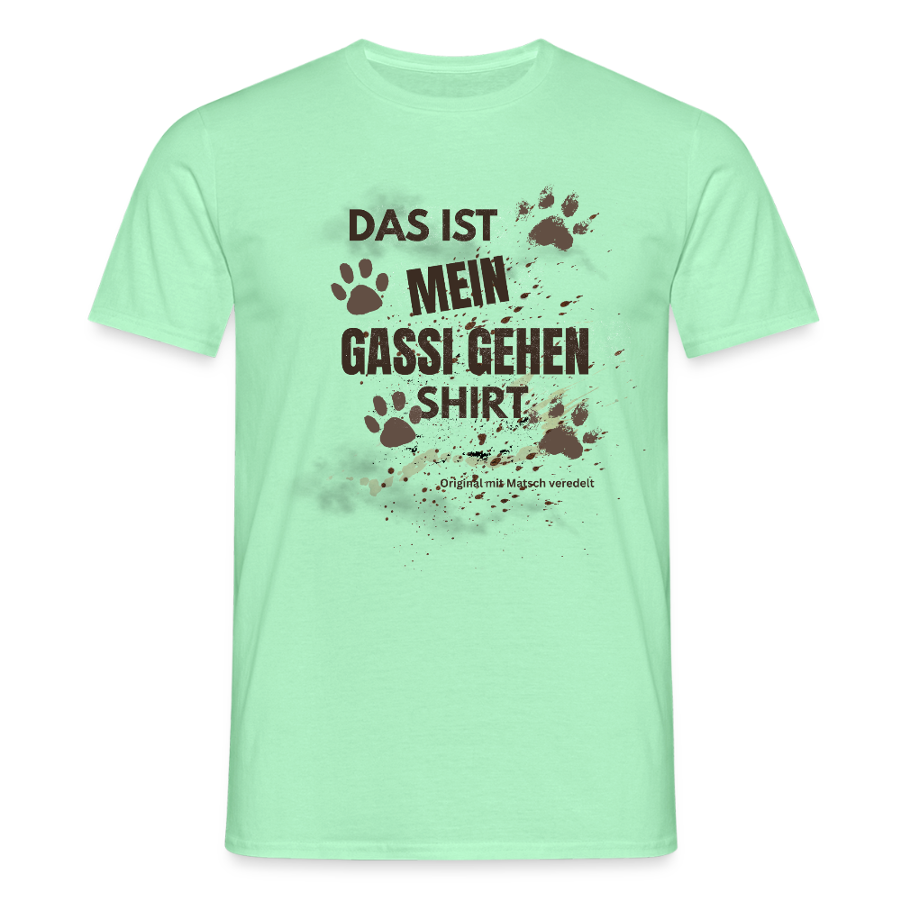 Das ist mein Gassi gehen Shirt Männer T-Shirt - Mintgrün
