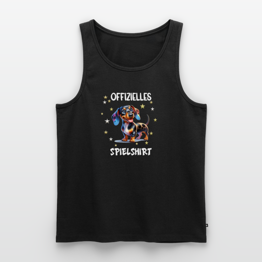 Offizielles Spielshirt Dackel Harlekindackel Männer Premium Tank Top - Schwarz