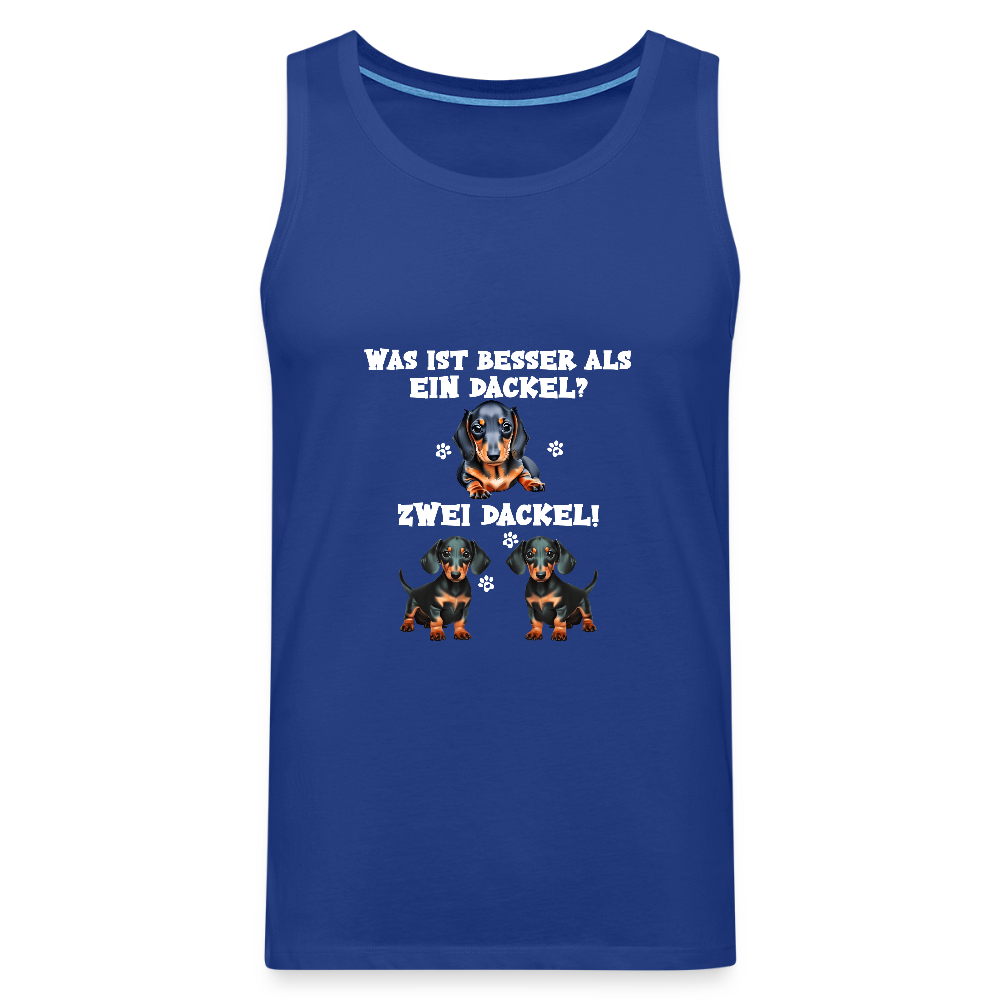 Was ist besser als ein Dackel? Zwei Dackel Männer Bio Tank Top - Königsblau