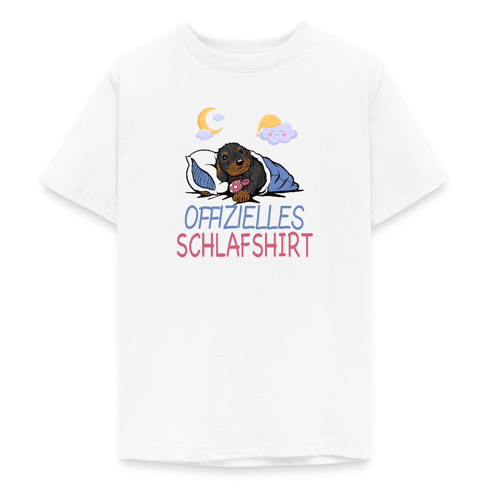 Offizielles Schlafshirt Rauhaardackel Teenager T-Shirt - Weiß