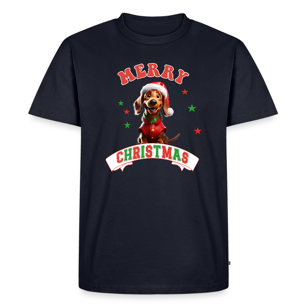 Merry Christmas – Dackel-Edition Männer Premium T-Shirt - Navy