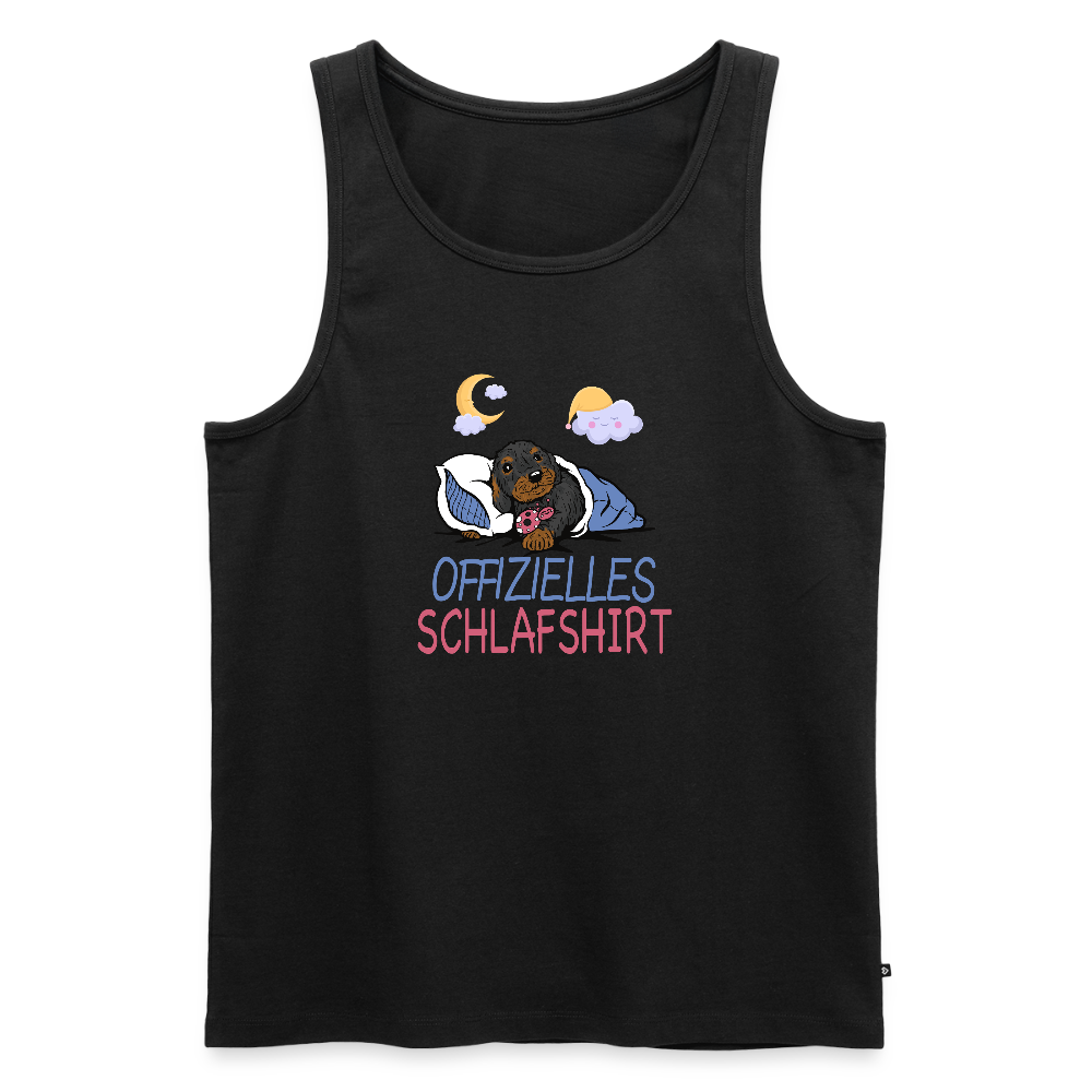 Offizielles Schlafshirt Rauhaardackel Männer Premium Tank Top - Schwarz