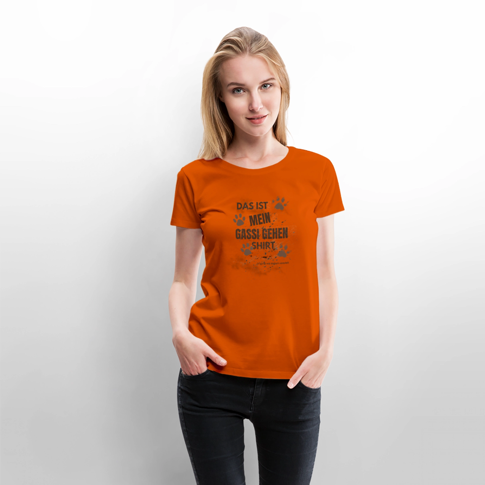 Das ist mein Gassi gehen Shirt Frauen Premium T-Shirt - Orange 