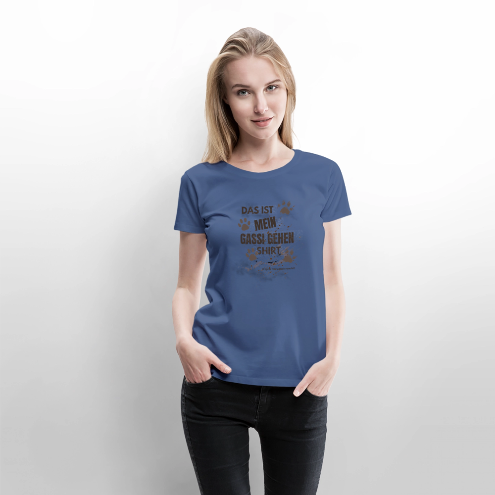 Das ist mein Gassi gehen Shirt Frauen Premium T-Shirt - Taubenblau