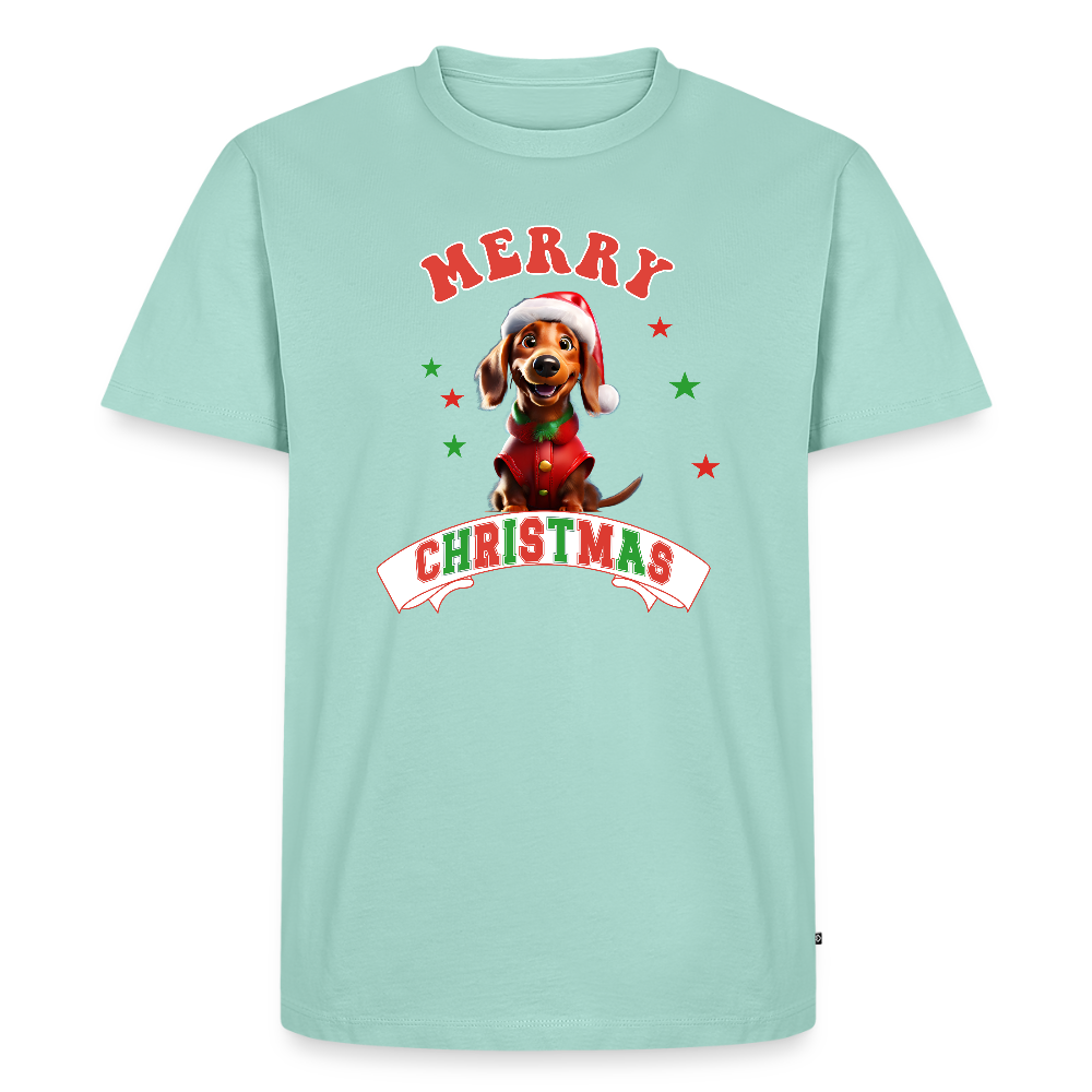 Merry Christmas – Dackel-Edition Männer Premium T-Shirt - Mint 