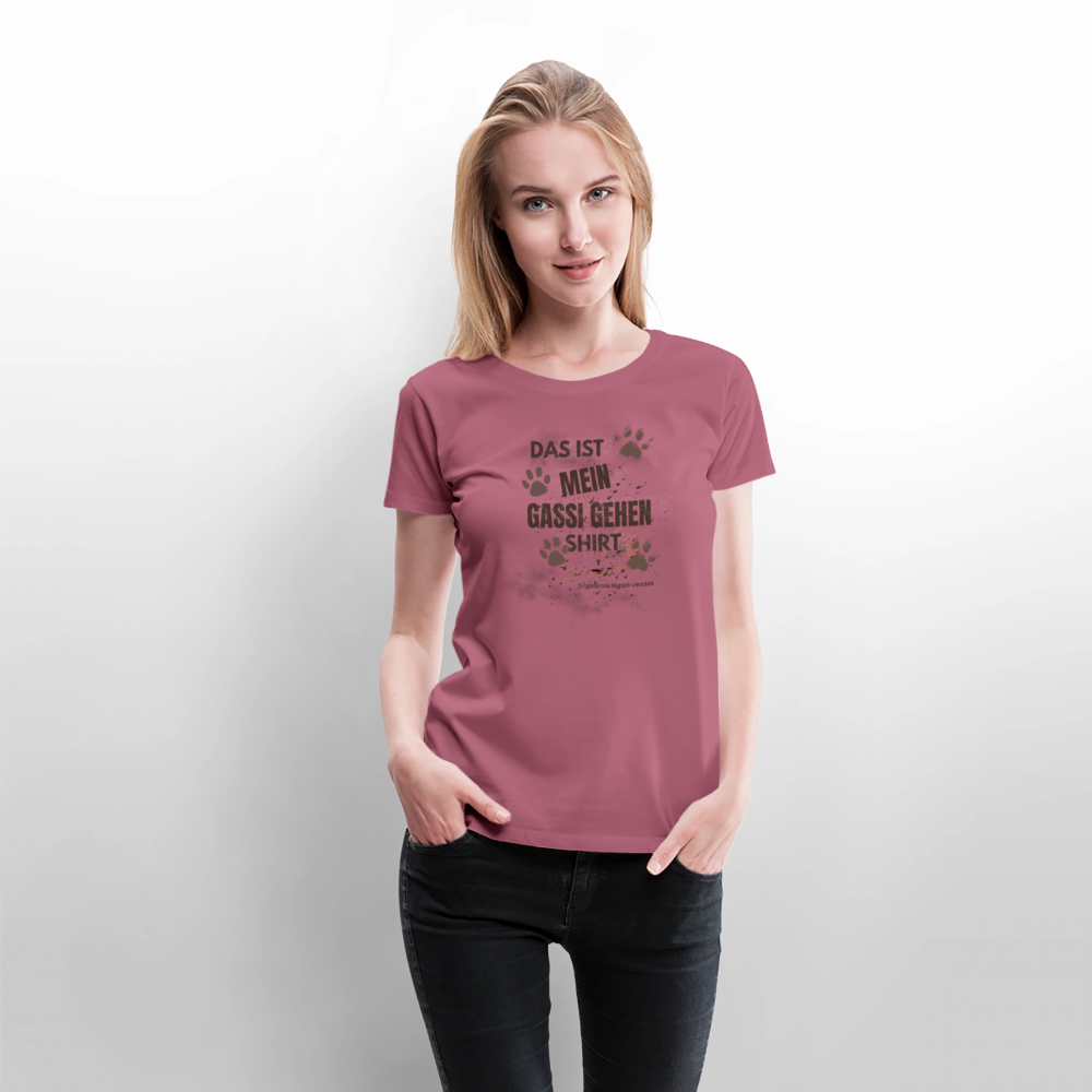 Das ist mein Gassi gehen Shirt Frauen  T-Shirt - Mauve