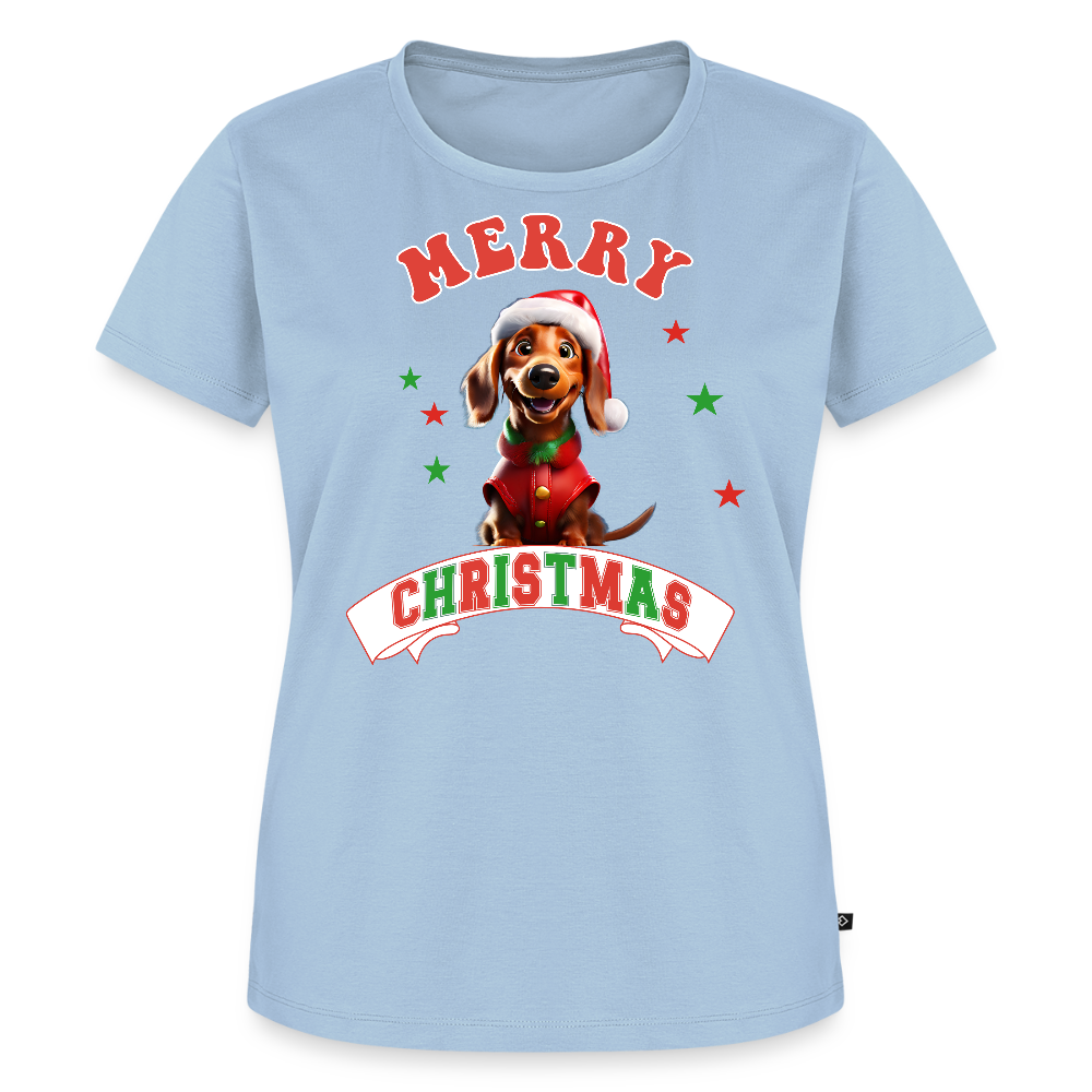 Merry Christmas – Dackel-Edition Frauen Premium T-Shirt - Hellblau