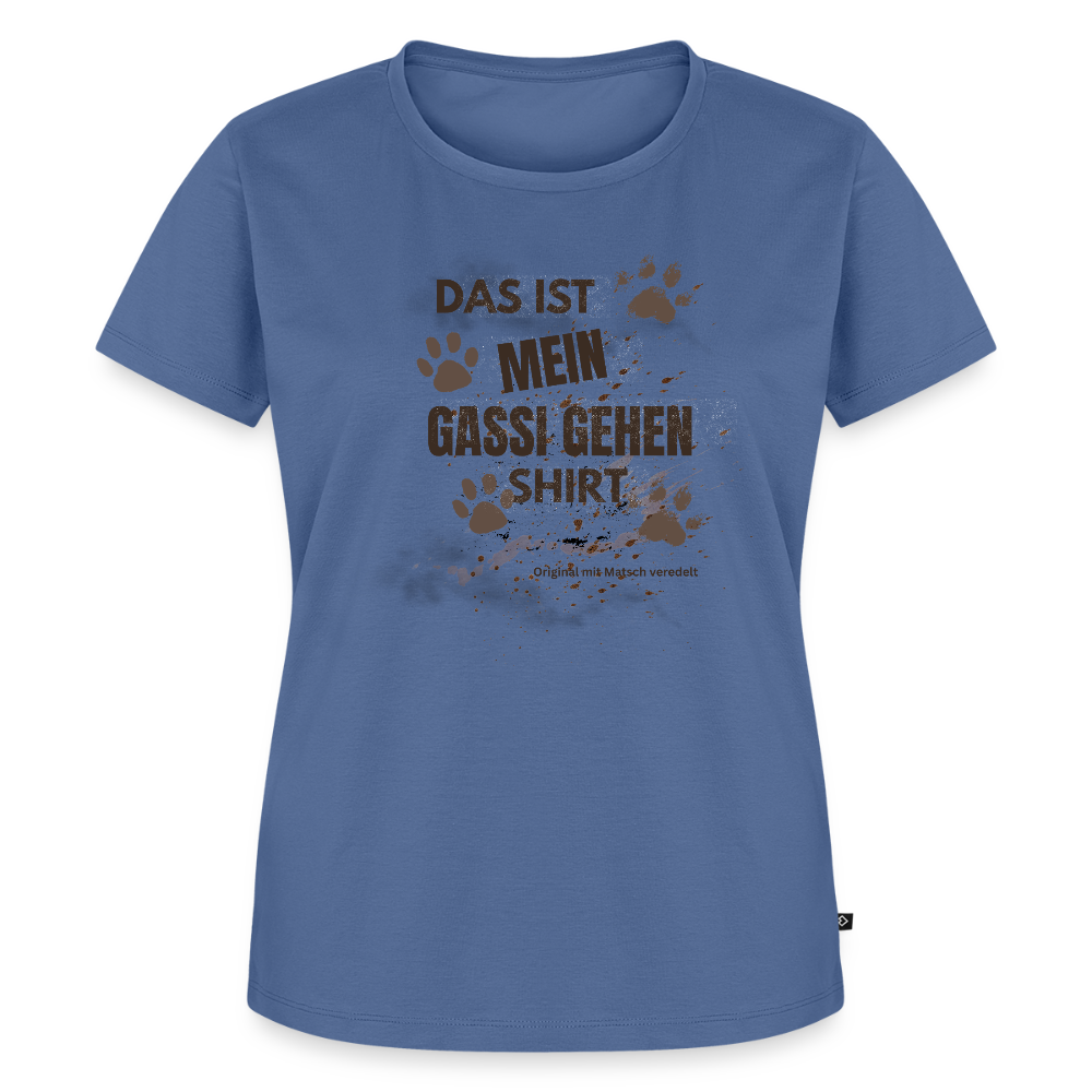 Das ist mein Gassi gehen Shirt Frauen  T-Shirt - Taubenblau