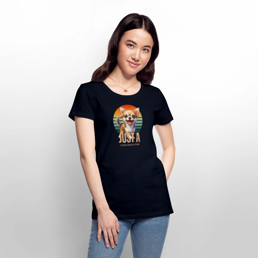 Just a Chihuahua Fan Frauen Premium T-Shirt - Navy