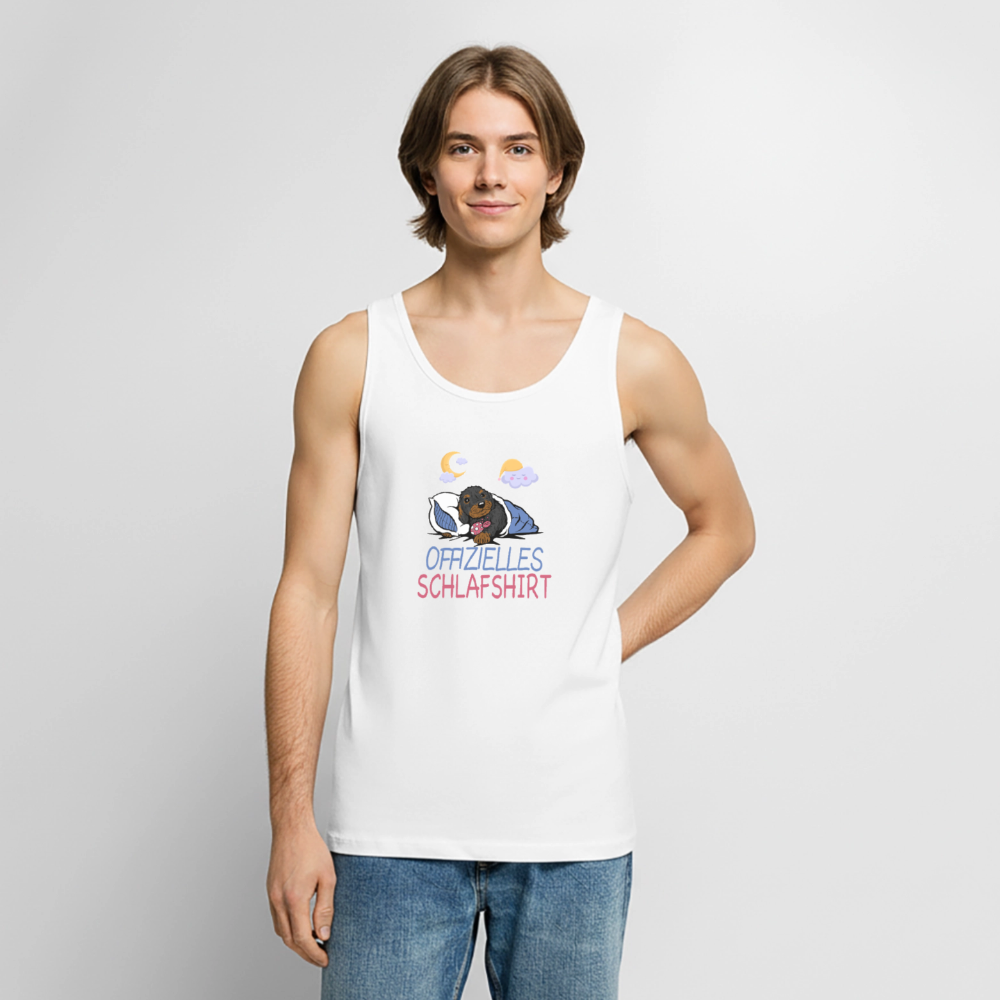 Offizielles Schlafshirt Rauhaardackel Männer Premium Tank Top - Weiß