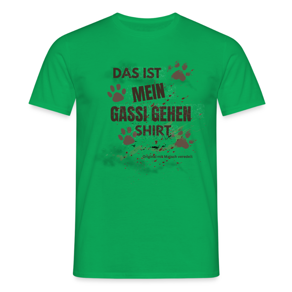 Das ist mein Gassi gehen Shirt Männer T-Shirt - Kelly Green
