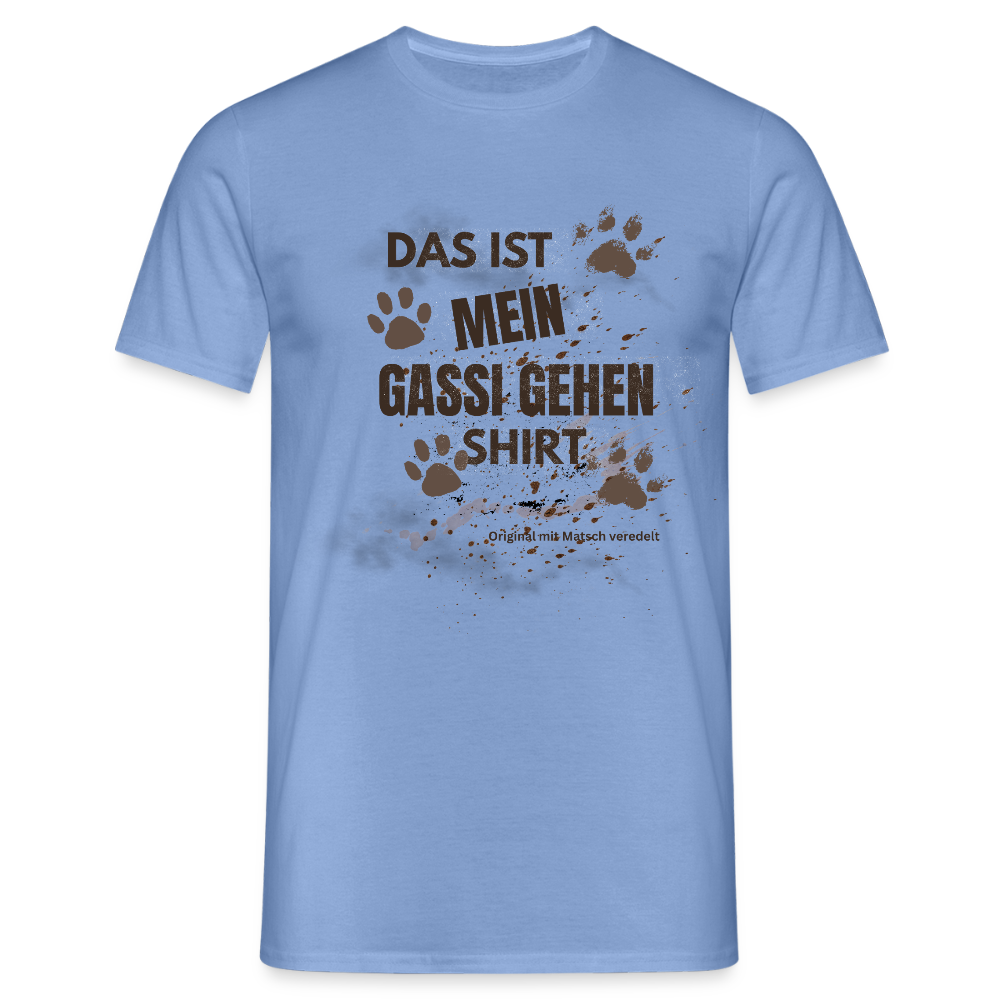 Das ist mein Gassi gehen Shirt Männer T-Shirt - carolina blue