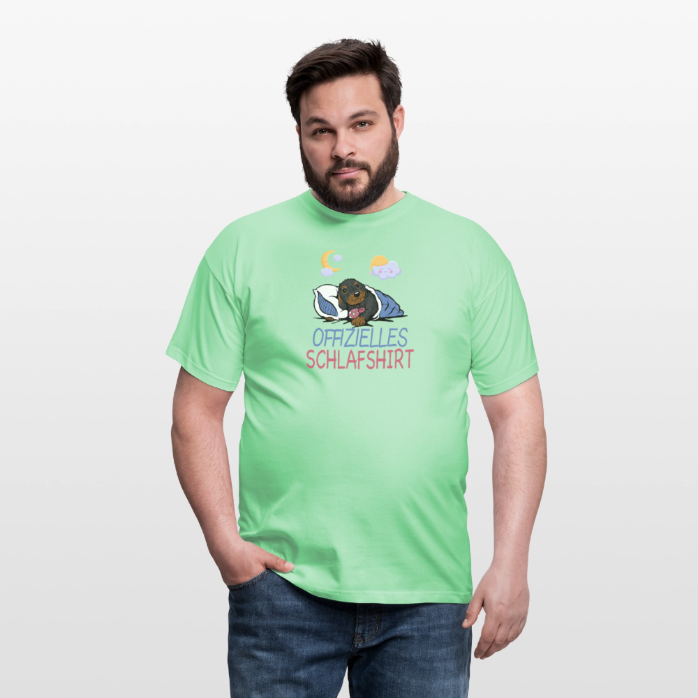 Offizielle Schlafshirt mit RauhaardackelMänner T-Shirt - Mintgrün