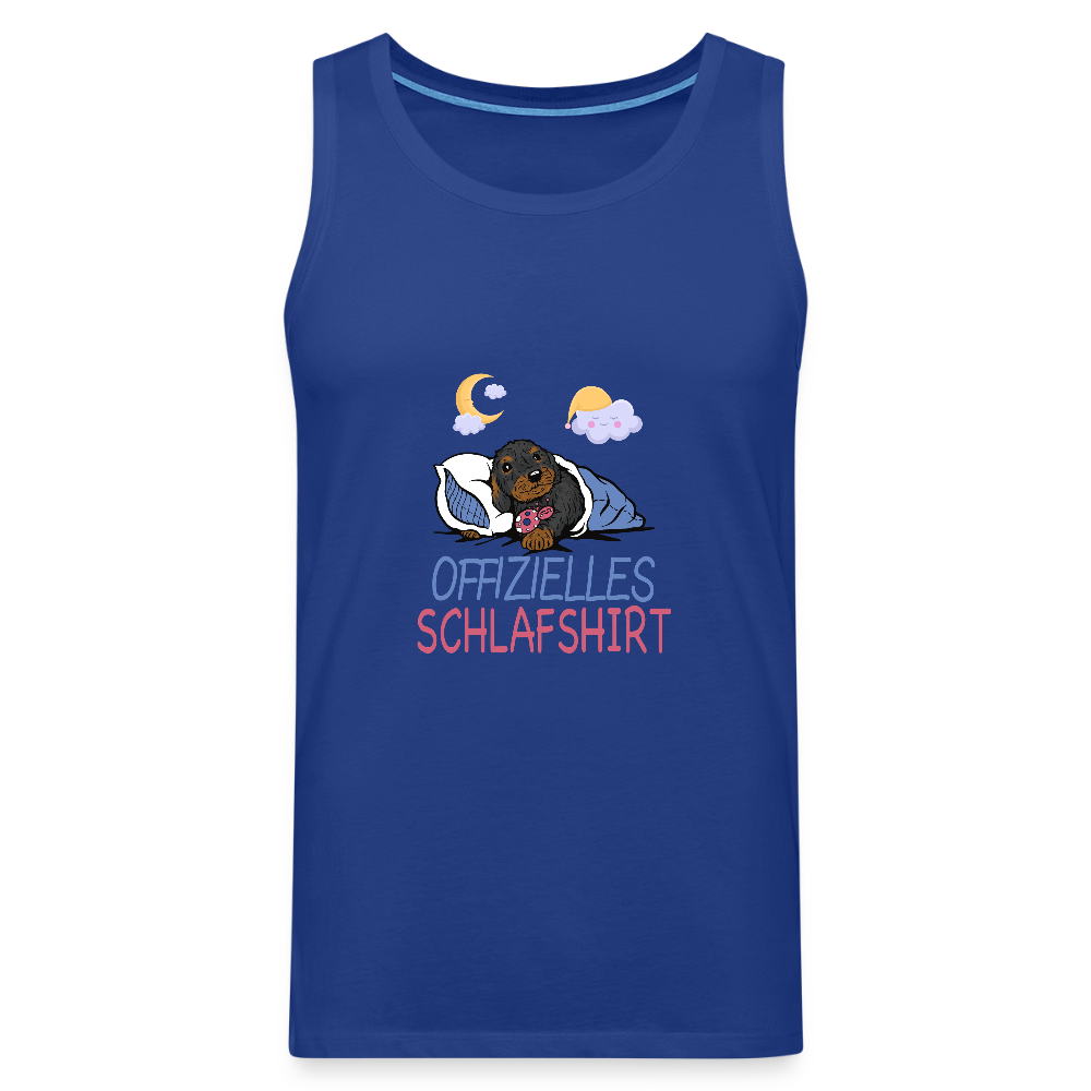 Offizielles Schlafshirt Rauhaardackel Männer Premium Tank Top - Königsblau