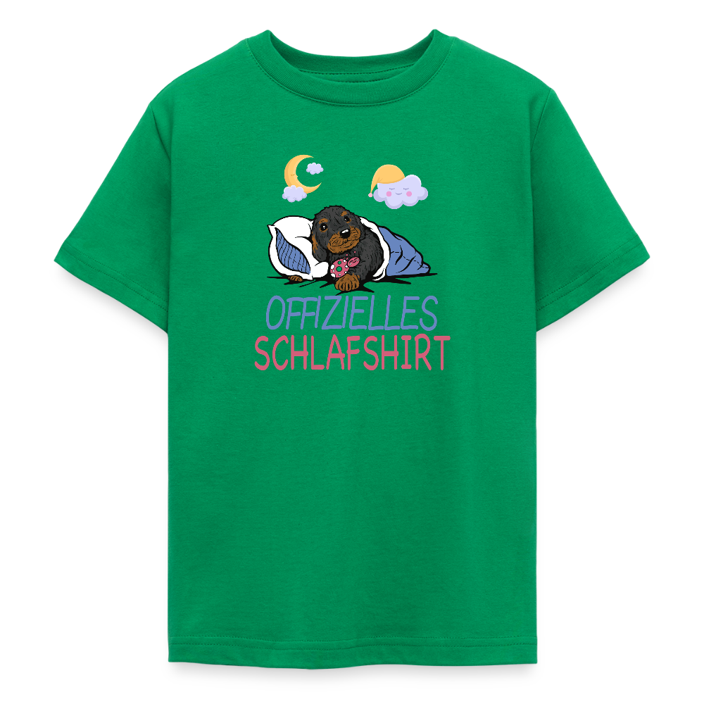 Offizielles Schlafshirt Rauhaardackel Teenager T-Shirt - Kelly Green
