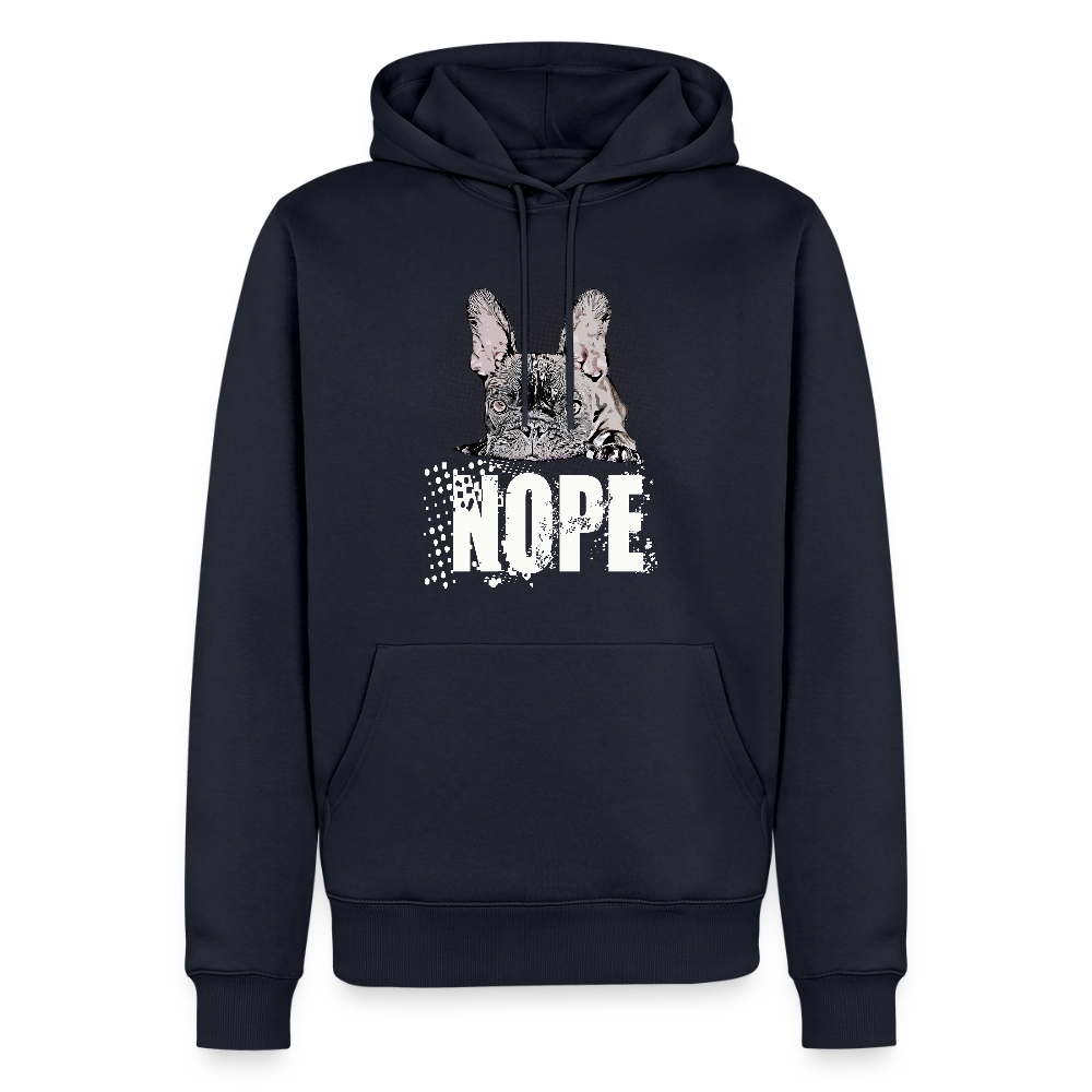 NOPE Hoodie 🐶 | Lustiger Hoodie für Hundeliebhaber*innen mit Frenchie-MotivMänner Premium Hoodie - Navy