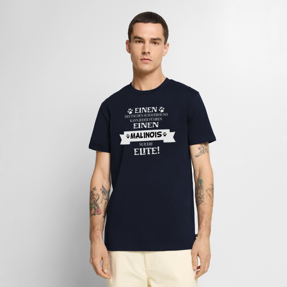 Malinois Elite Spruch Shirt – Cooles Motiv für Mali-Besitzer*innen | Happy OwnerMänner Premium T-Shirt - Navy