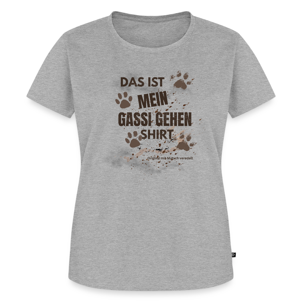 Das ist mein Gassi gehen Shirt Frauen  T-Shirt - Grau meliert