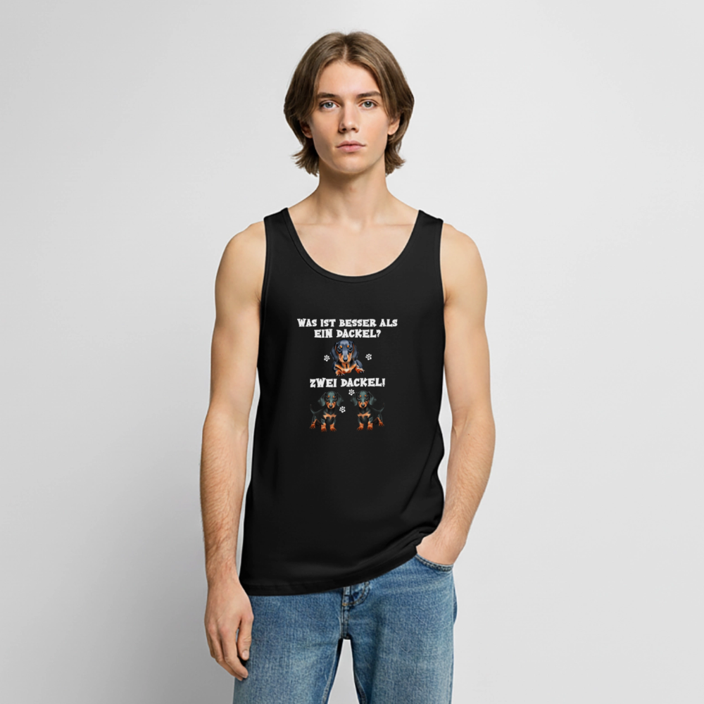 Was ist besser als ein Dackel? Zwei Dackel Männer Bio Tank Top - Schwarz