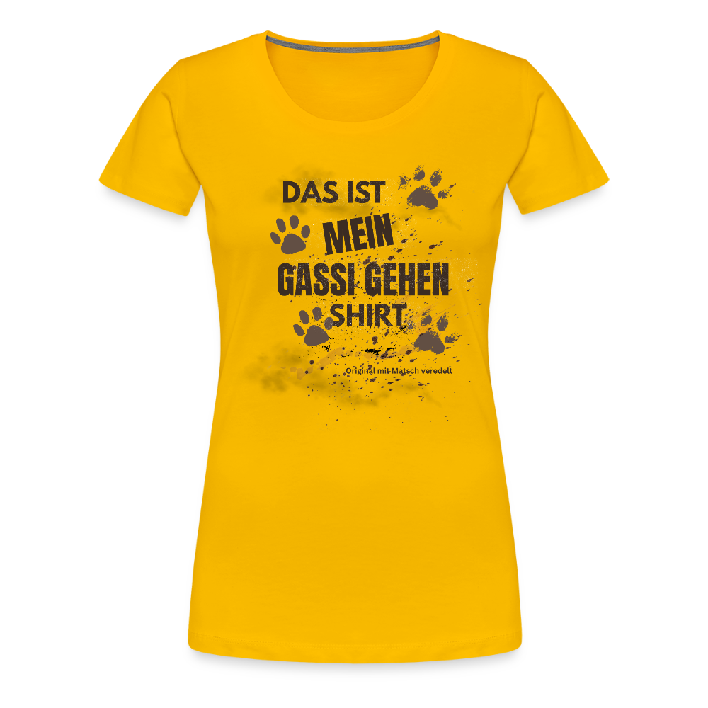 Das ist mein Gassi gehen Shirt Frauen  T-Shirt - Sonnengelb