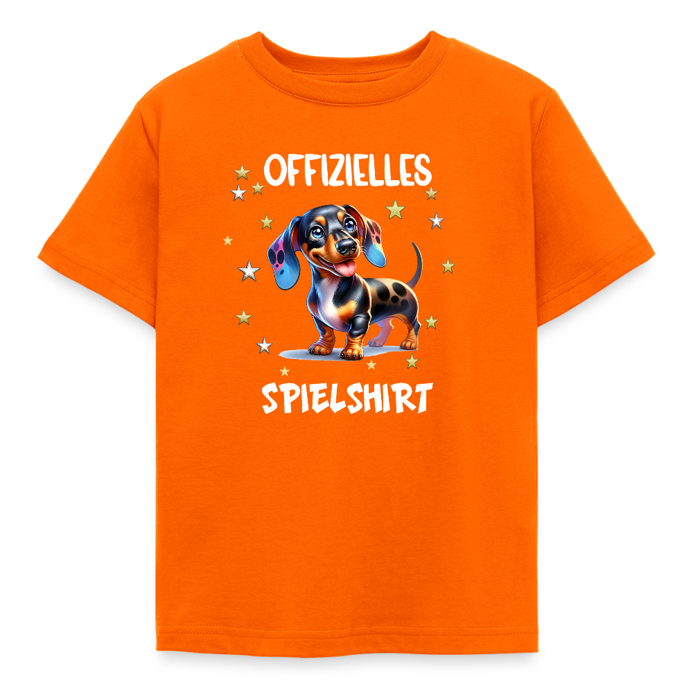 Offizielles Spielshirt Dackel Harlekindackel Kinder T-Shirt - Orange