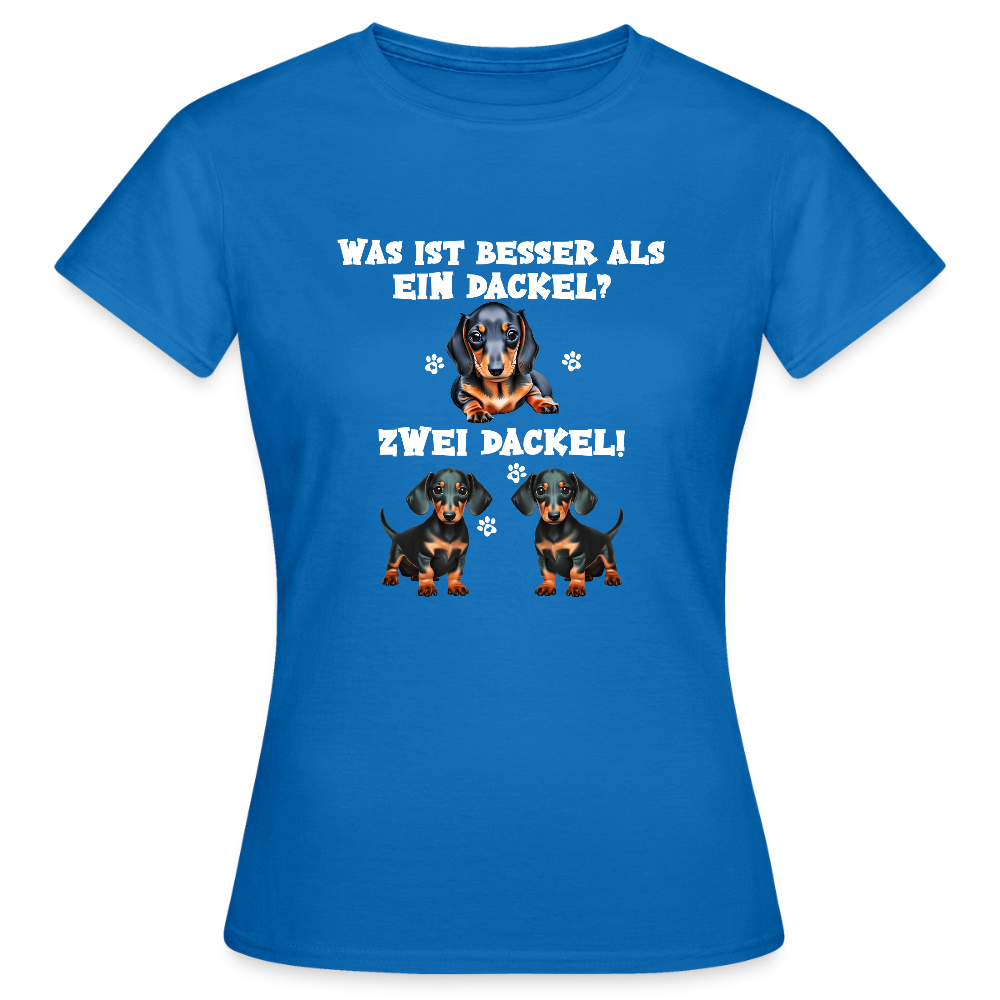 Was ist besser als ein Dackel? Zwei Dackel Frauen T-Shirt - Royalblau