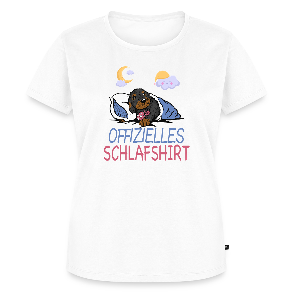Offizielles Schlafshirt Rauhaardackel Frauen Premium T-Shirt - Weiß