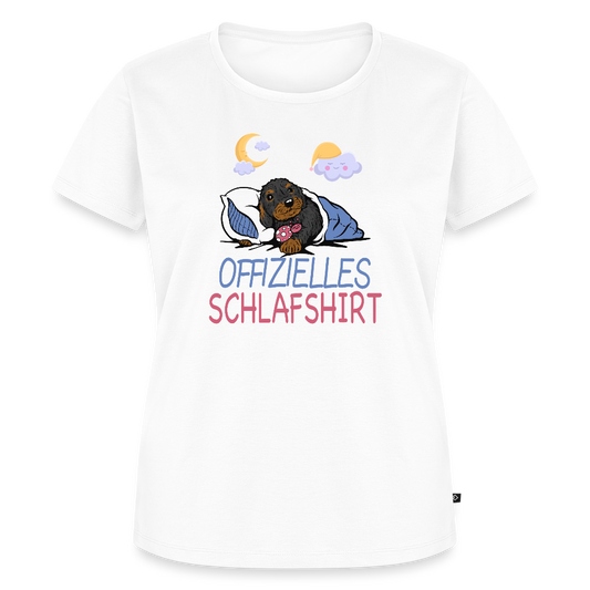 Offizielles Schlafshirt Rauhaardackel Frauen Premium T-Shirt - Weiß