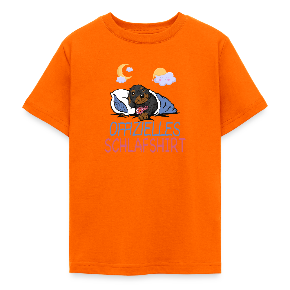 Offizielles Schlafshirt Rauhaardackel Teenager T-Shirt - Orange