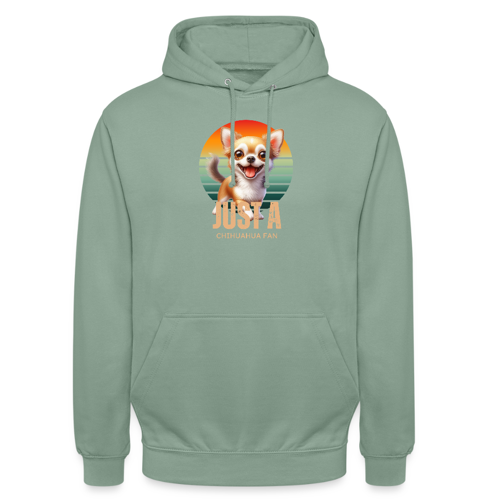 Just a Chihuahua Fan Unisex Hoodie - Graugrün