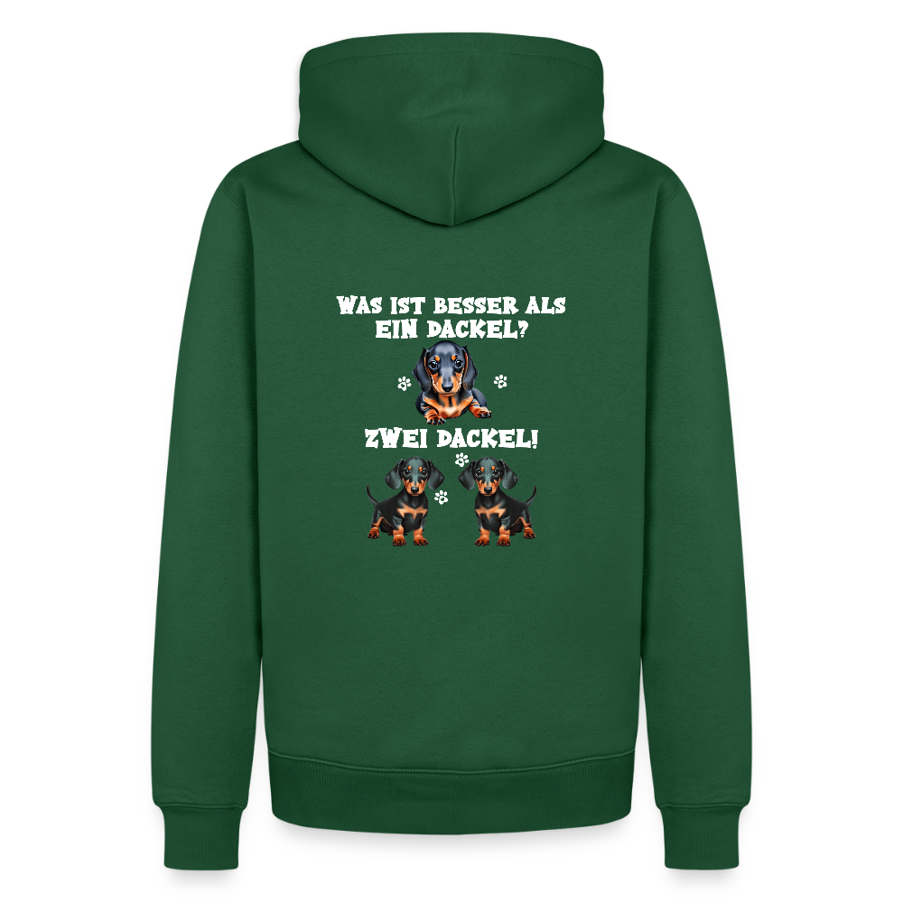 Was ist besser als ein Dackel? Zwei Dackel Männer Bio Hoodie - Flaschengrün