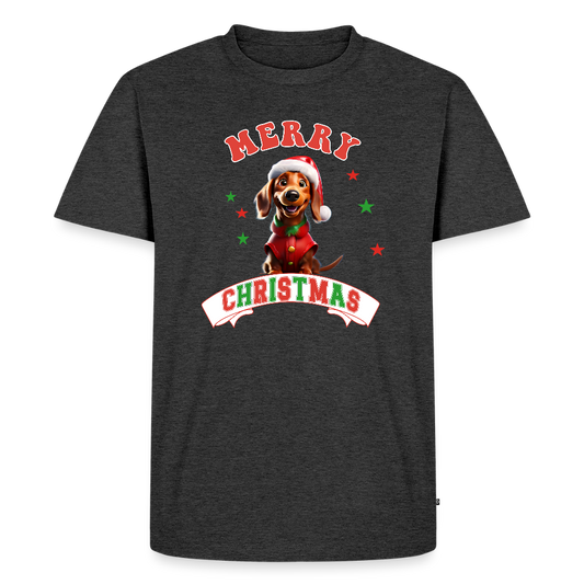Merry Christmas – Dackel-Edition Männer Premium T-Shirt - Anthrazit meliert