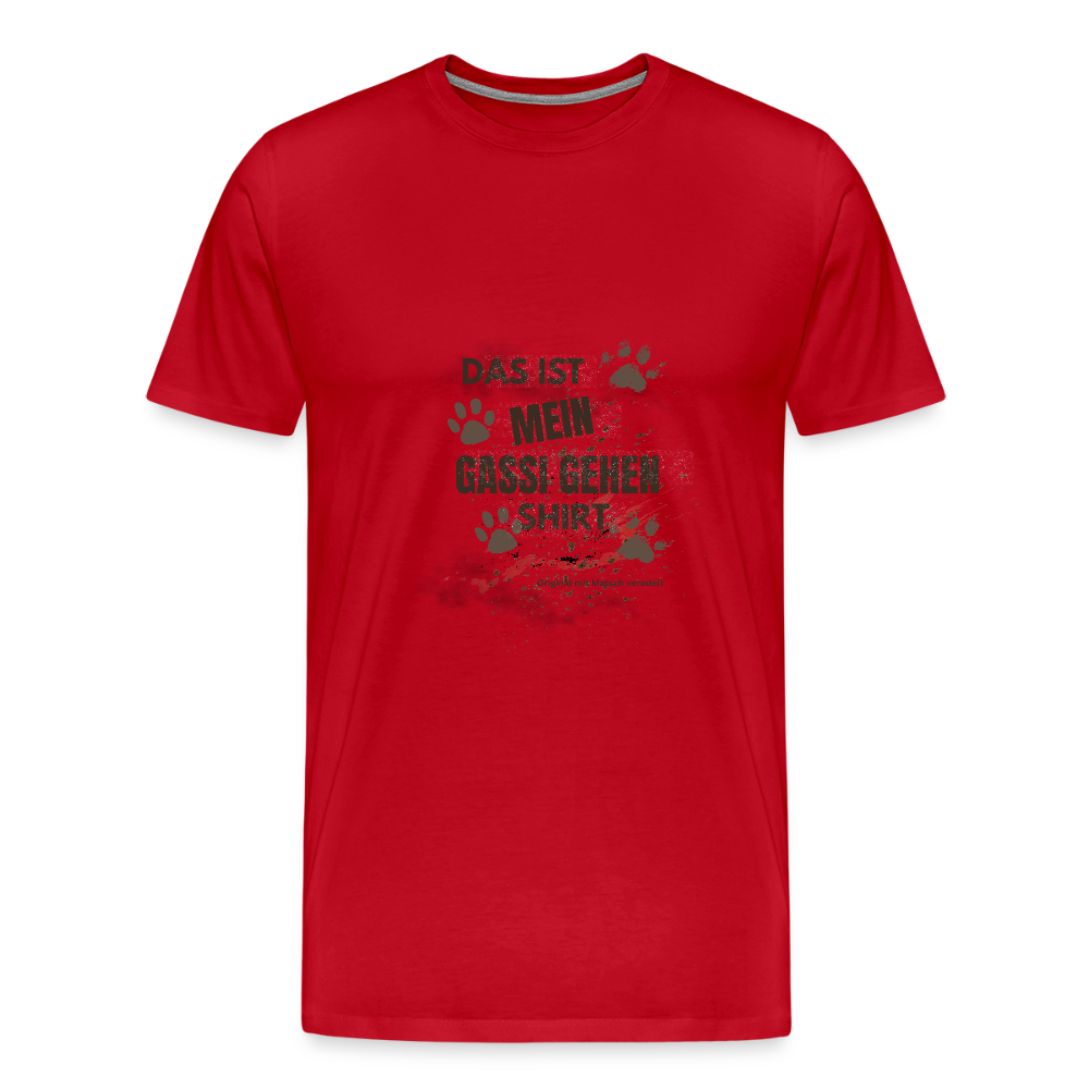 Das ist mein Gassi gehen Shirt Männer Premium T-Shirt - Rot