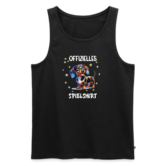 Offizielles Spielshirt Dackel Harlekindackel Männer Premium Tank Top - Schwarz
