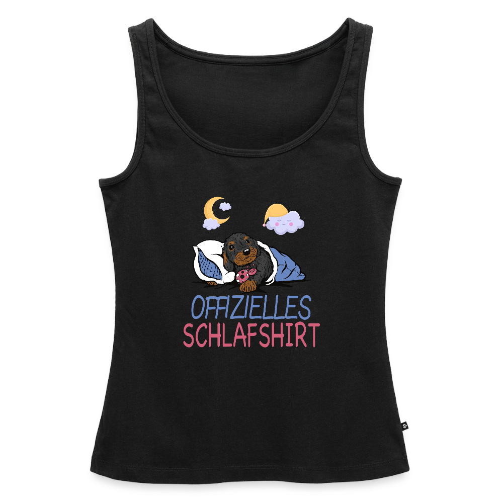 Offizielles Schlafshirt Rauhaardackel Frauen Premium Tank Top - Schwarz