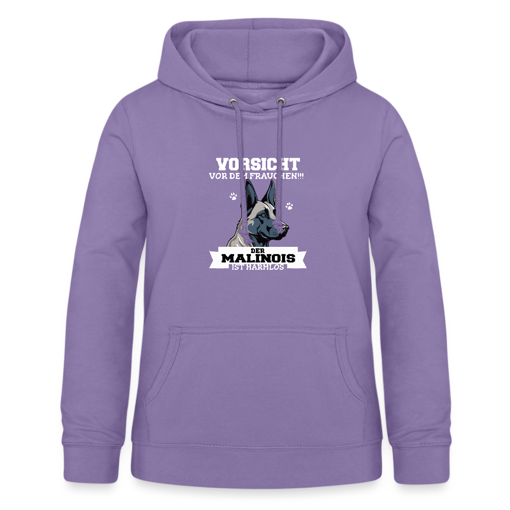 Vorsicht vor dem Frauchen der Malinois ist harmlos Frauen Hoodie - Lavendel