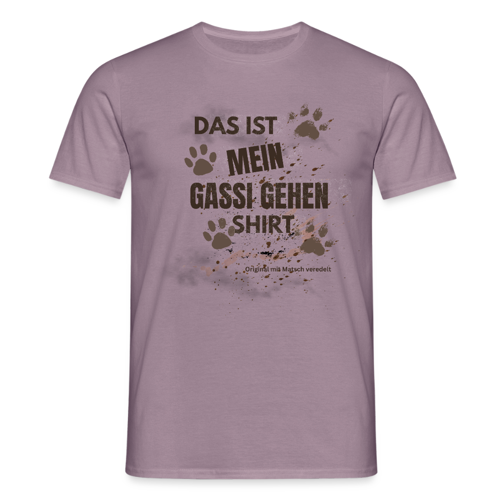 Das ist mein Gassi gehen Shirt Männer T-Shirt - Lilagrau 