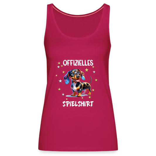 Offizielles Spielshirt Dackel Harlekindackel Frauen Premium Tank Top - dunkles Pink