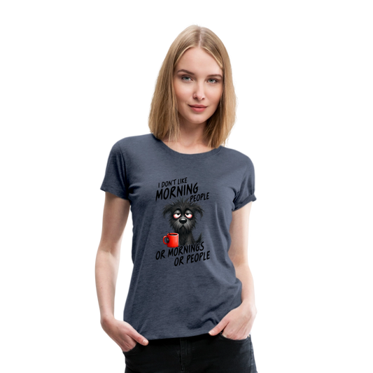 Frauen Premium T-Shirt - Blau meliert