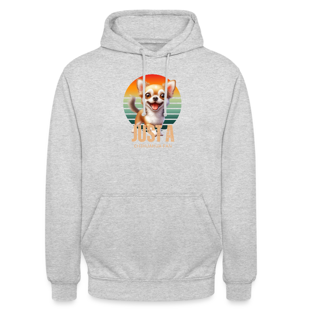 Just a Chihuahua Fan Unisex Hoodie - Hellgrau meliert