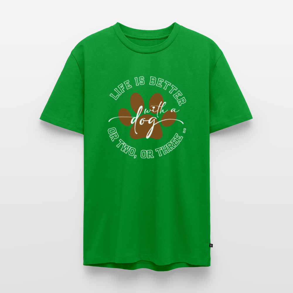 Life is better with a dog – oder zwei, oder drei 🐶💛 Herren Premium T-Shirt - Grün