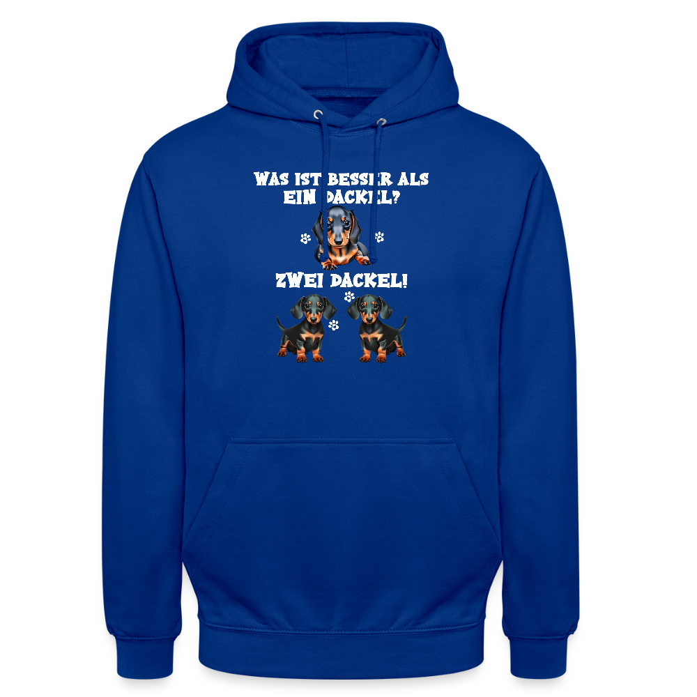 Was ist besser als ein Dackel? Zwei Dackel Unisex Hoodie - Royalblau