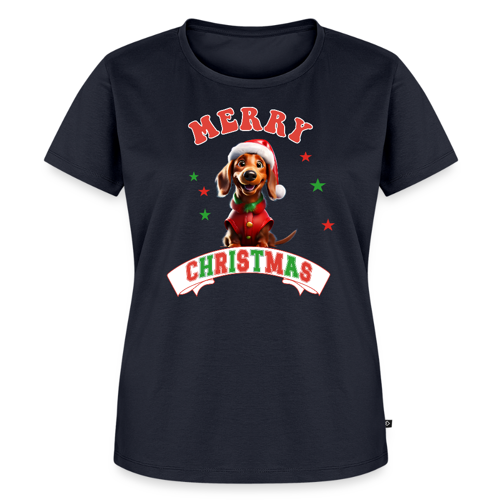 Merry Christmas – Dackel-Edition Frauen Premium T-Shirt - Navy