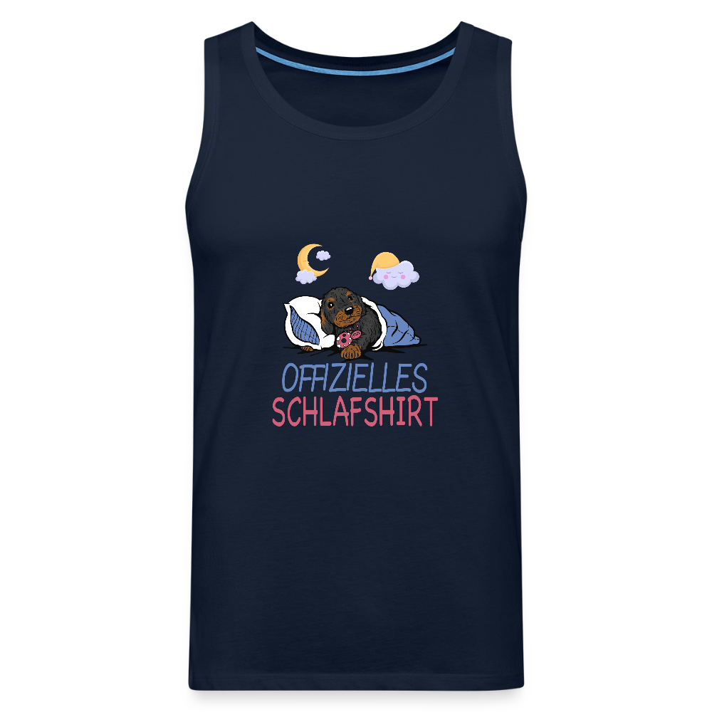 Offizielles Schlafshirt Rauhaardackel Männer Premium Tank Top - Navy