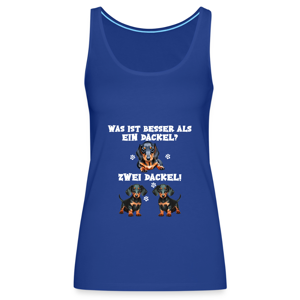 Was ist besser als ein Dackel? Zwei Dackel Frauen Premium Tank Top - Königsblau