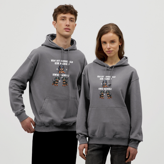 Was ist besser als ein Dackel? Zwei Dackel Unisex Hoodie - Mittelgrau