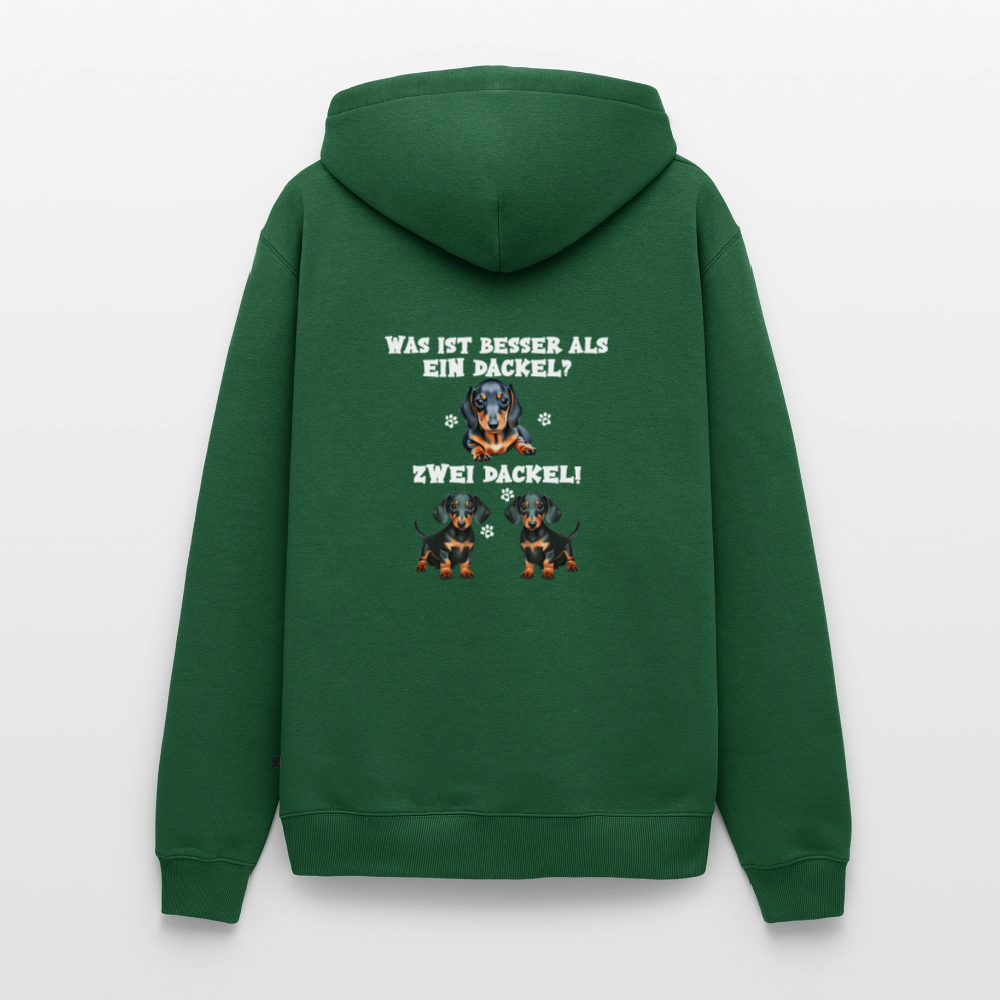 Was ist besser als ein Dackel? Zwei Dackel Männer Bio Hoodie - Flaschengrün