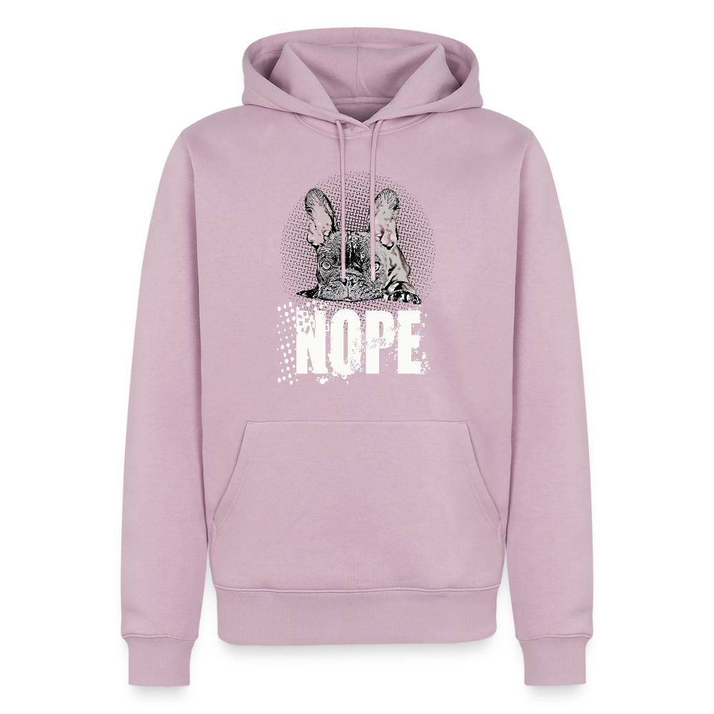 NOPE Hoodie 🐶 | Lustiger Hoodie für Hundeliebhaber*innen mit Frenchie-MotivMänner Premium Hoodie - Altrosa
