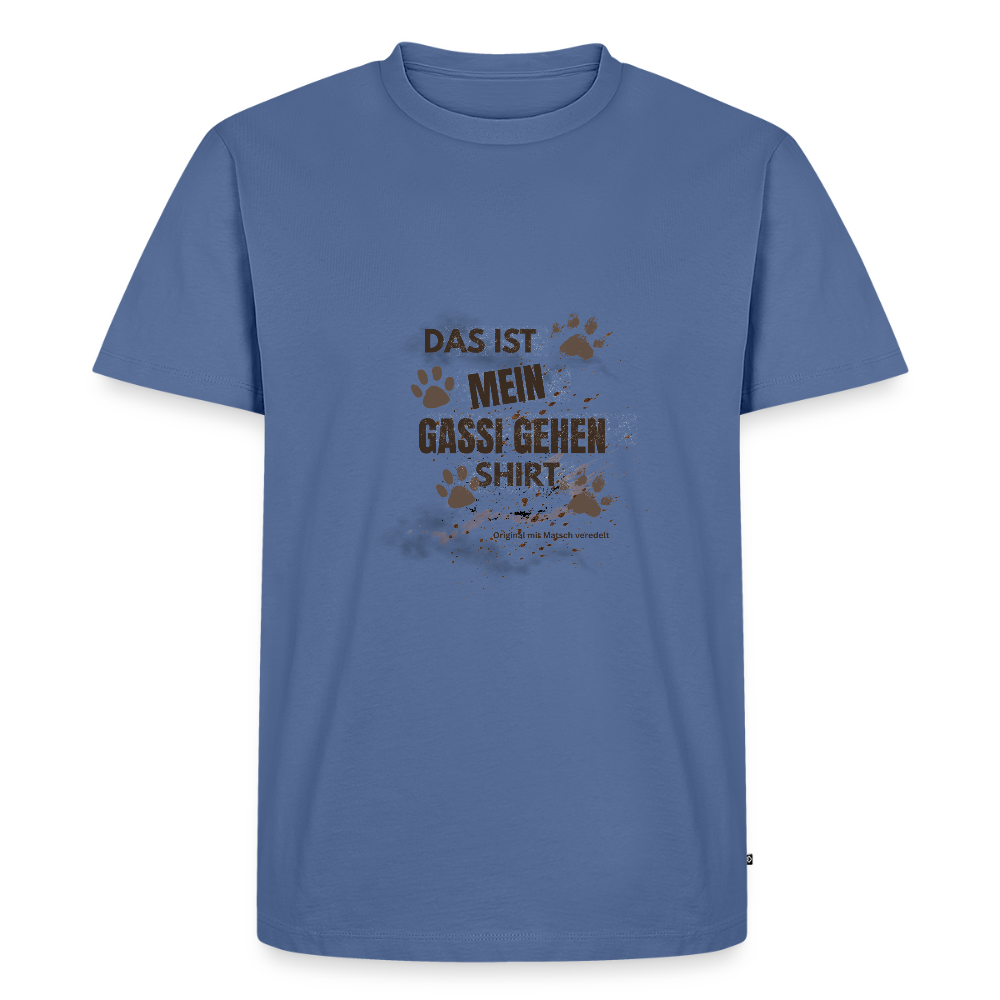 Das ist mein Gassi gehen Shirt Männer Premium T-Shirt - Taubenblau