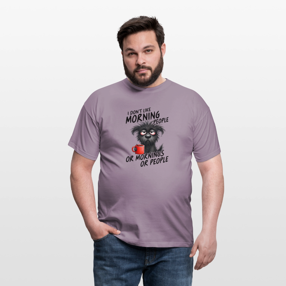I DON'T like Morning People Männer T-Shirt - Lilagrau 